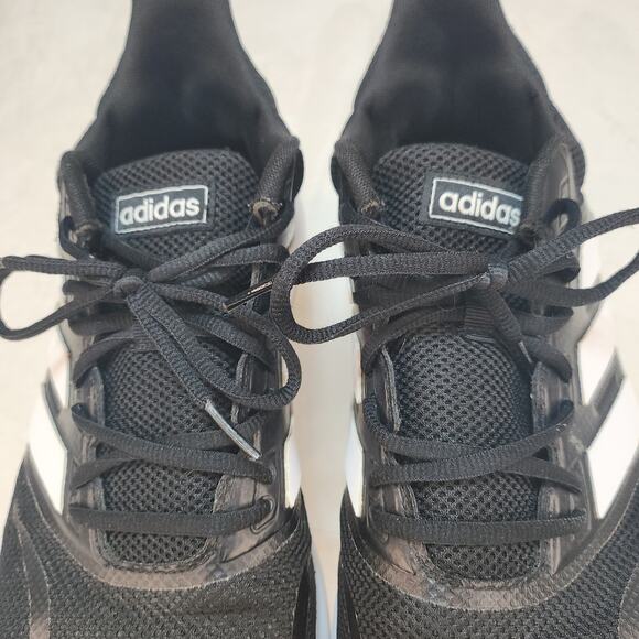 Adidas Shoes Mens 14 Run Falcon Core Black Running Walking Gym Workout Low Tops - Picture 5 of 15